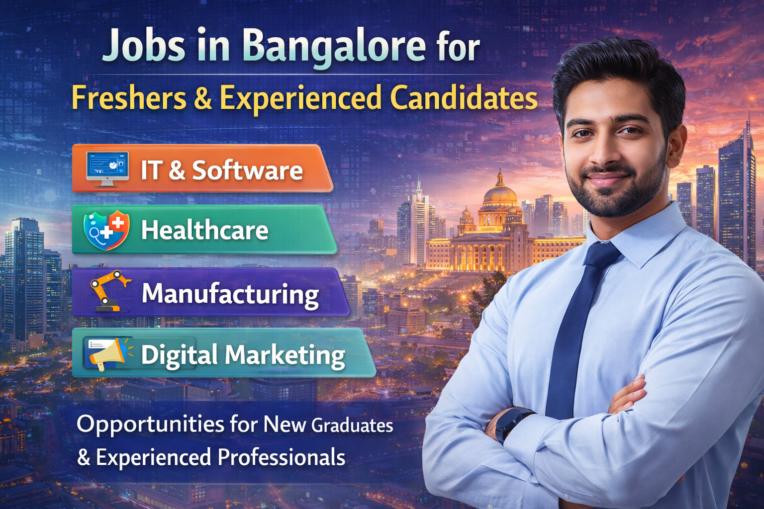 Jobs in Bangalore for Freshers & Experienced Candidates